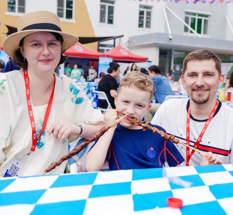 Grateful community at YCIS Beijing Welcome BBQ