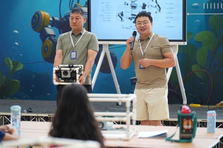 Competition judges and organizers at YCYW Underwater Robotics Challenge