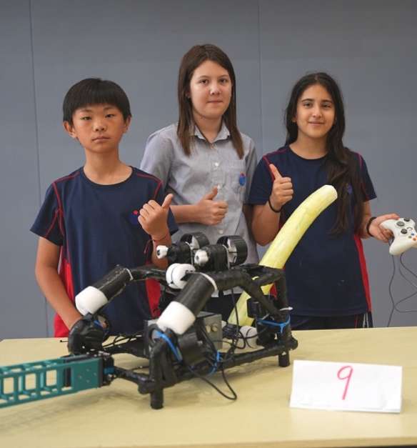 YCIS Beijing team with their first place underwater robotics project