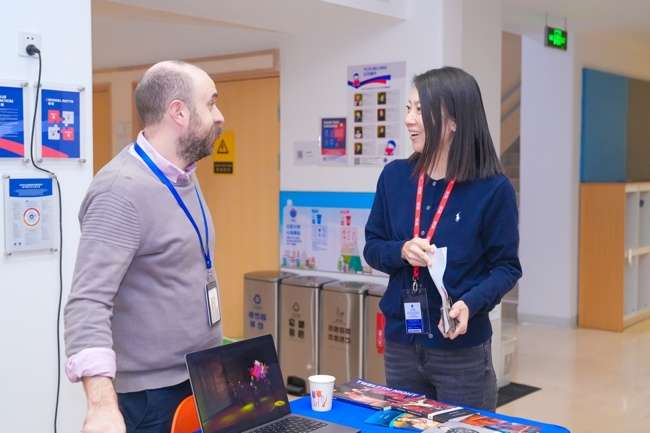 YCIS Beijing staff providing guidance at subject selection event