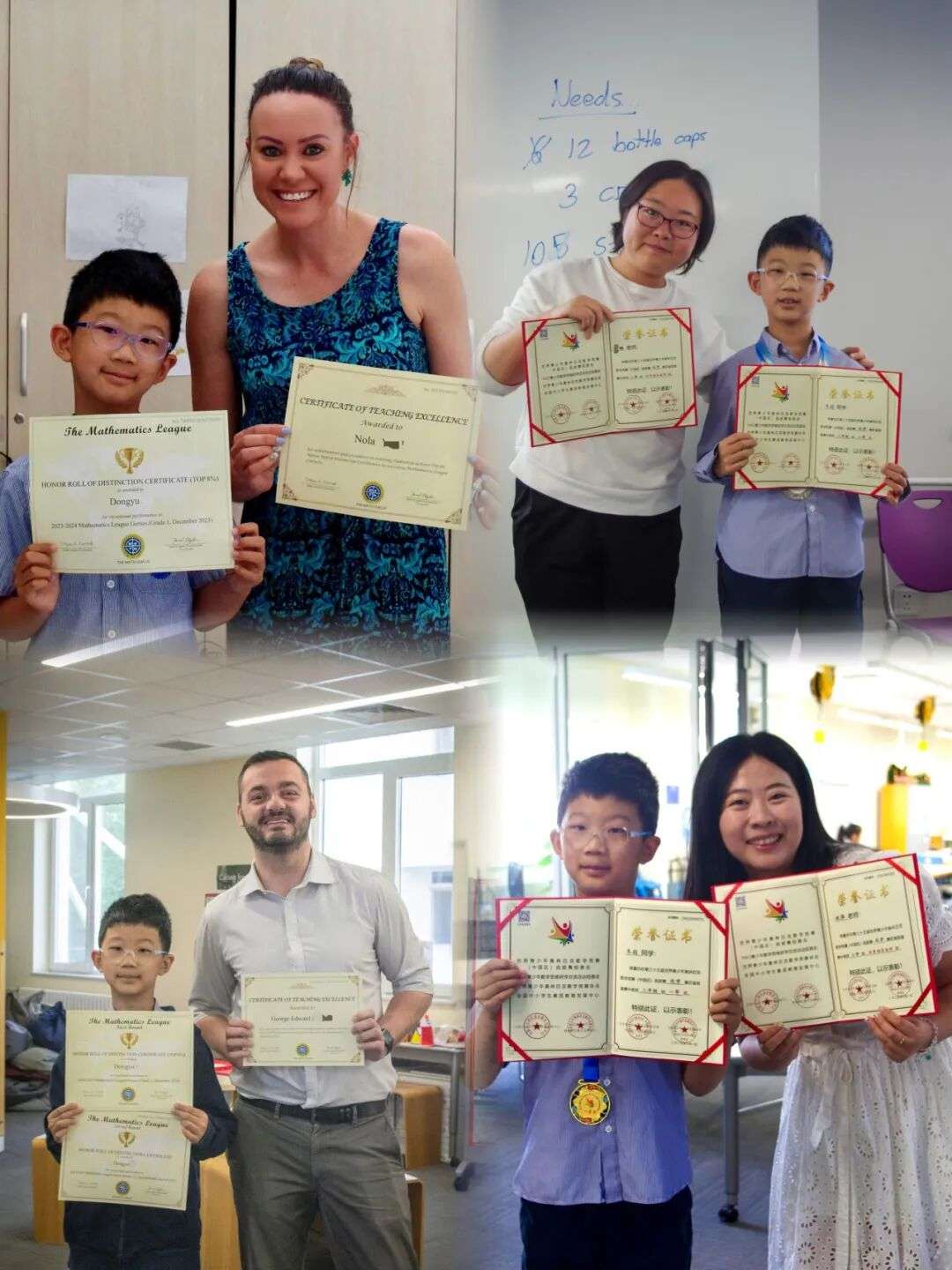 Dongyu A participating in mathematics club activities at YCIS Beijing
