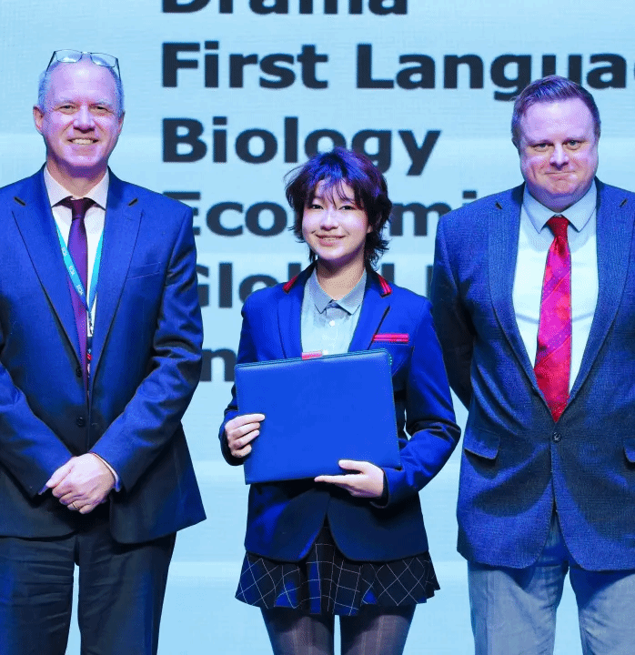 Students and faculty at YCIS Beijing IGCSE graduation ceremony