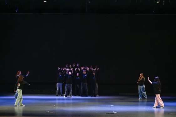 Students celebrating their success