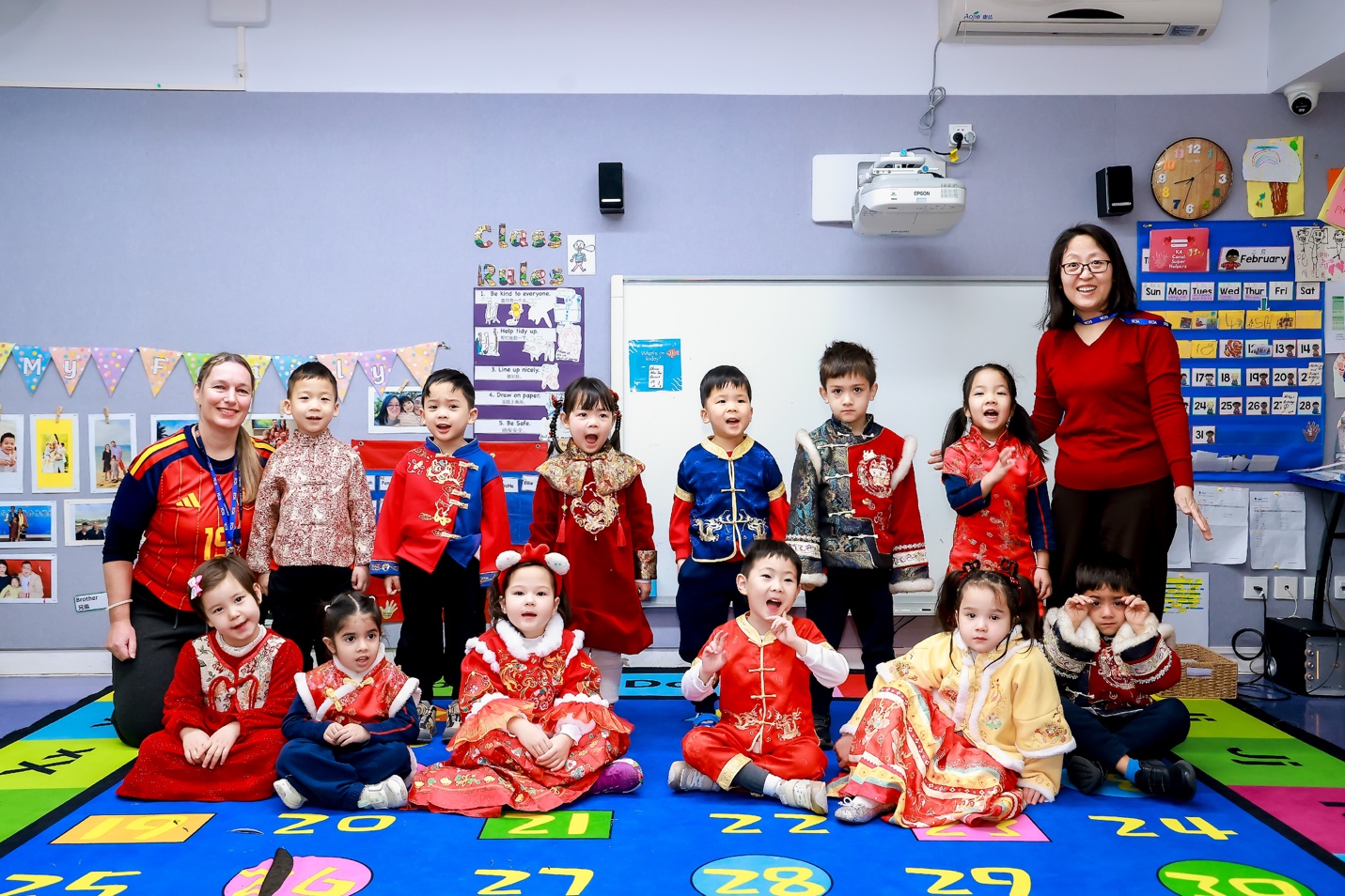 Children in traditional costumes