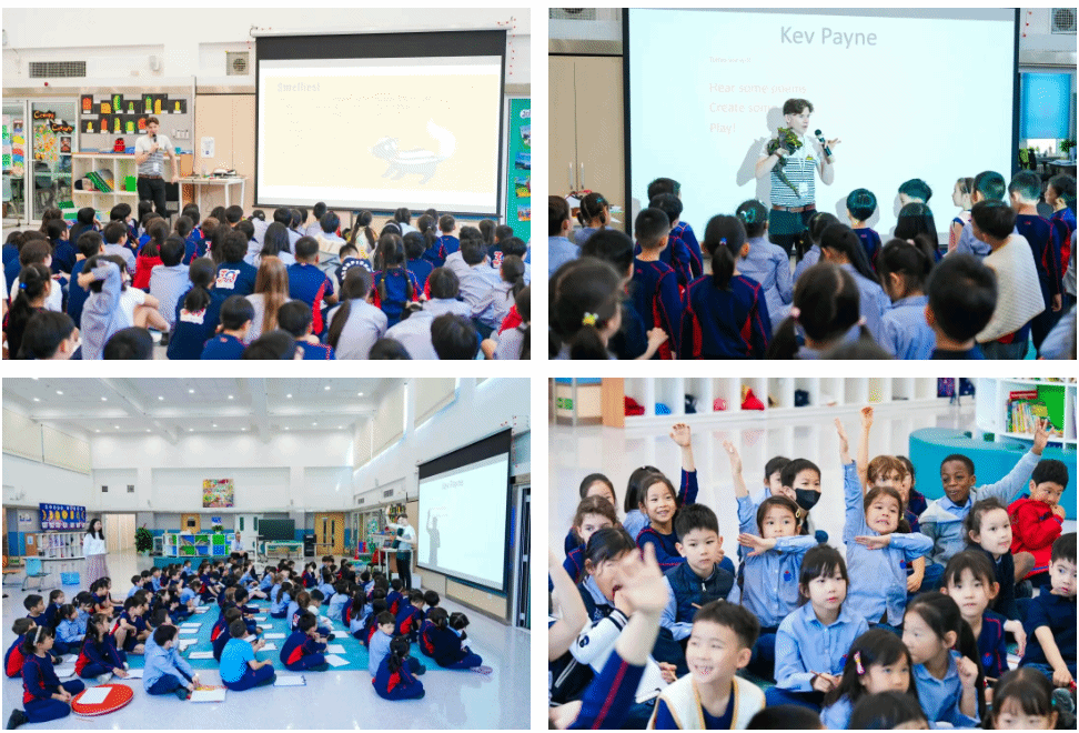 UK author Mr. Kev Payne giving a reading workshop at YCIS Beijing