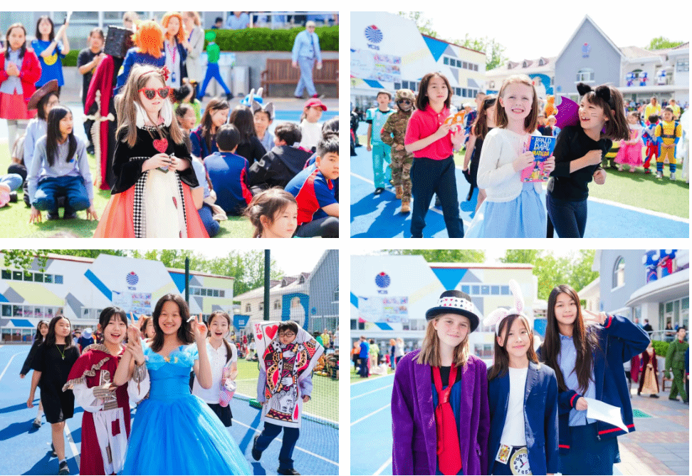Students participating in the Grand Parade of Characters 1