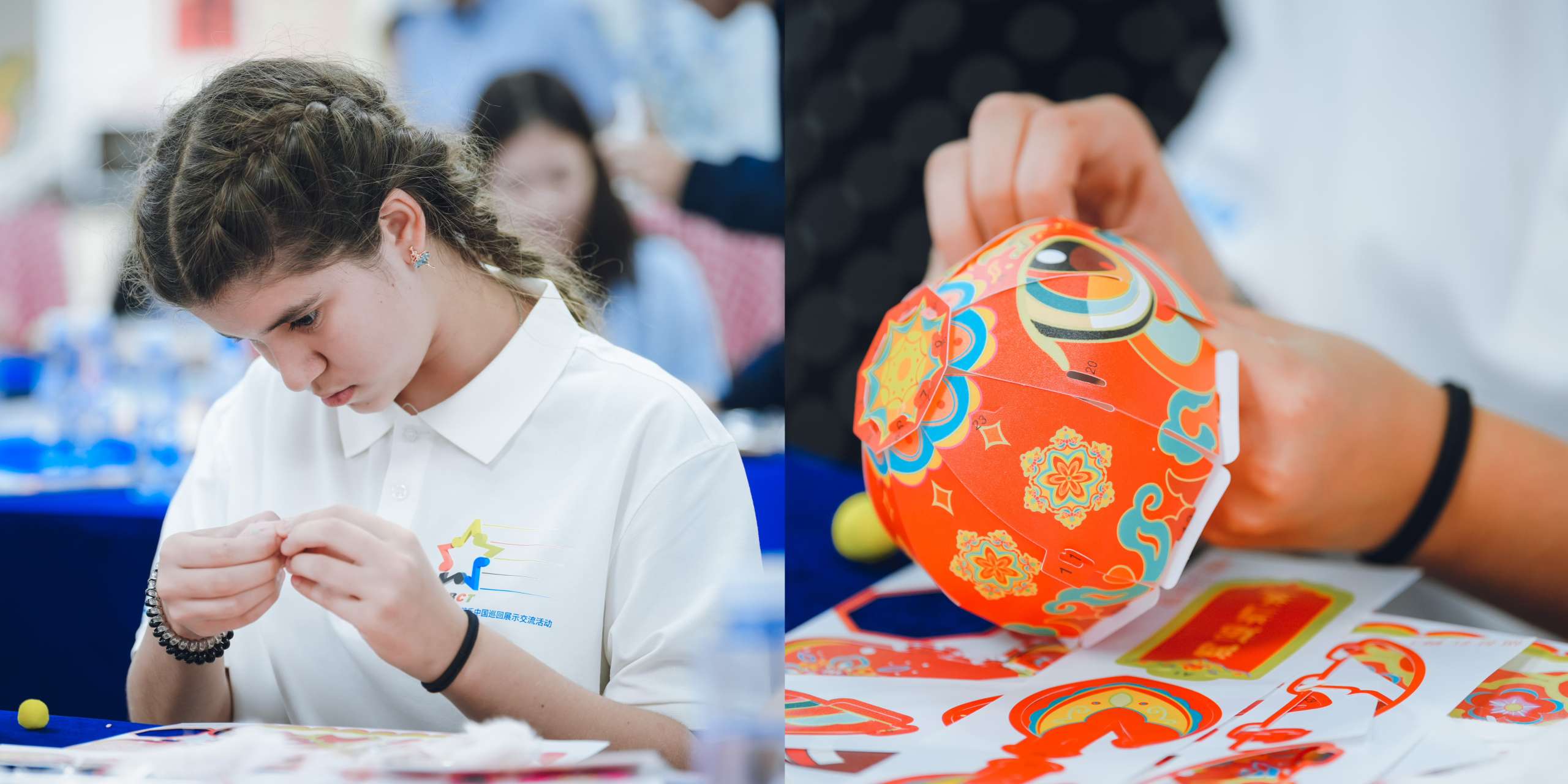 Crafting dancing lion lanterns
