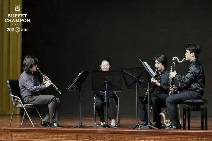 Patrick performing with woodwind quintet ensemble