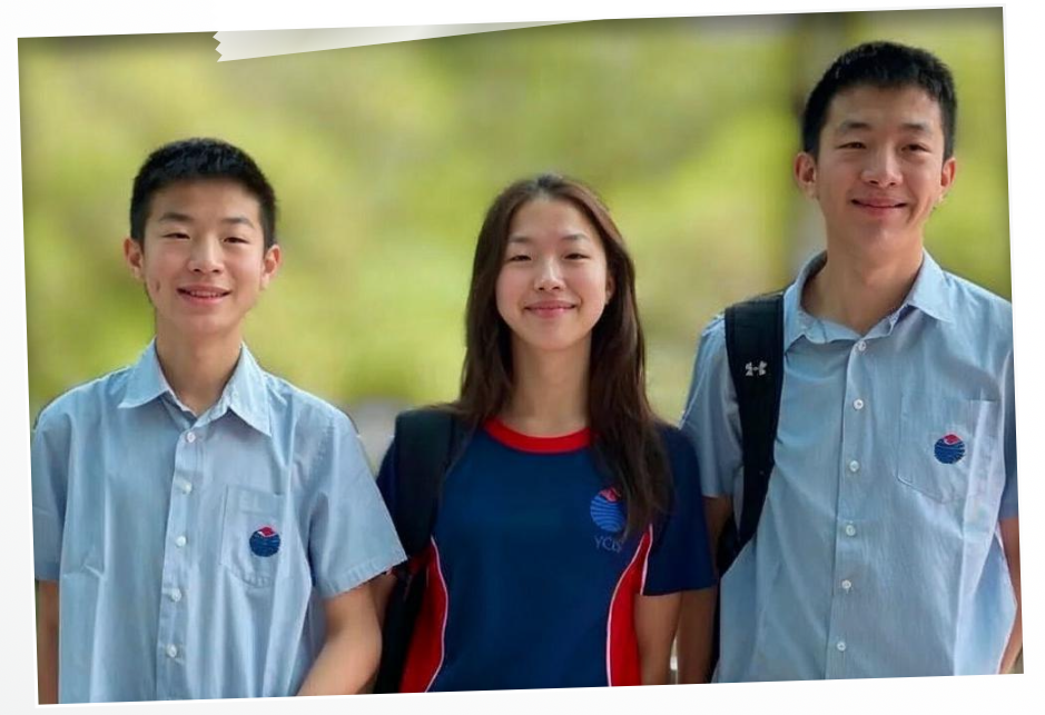 The Cheng Siblings Enoch, Hannah, and Amos from YCIS