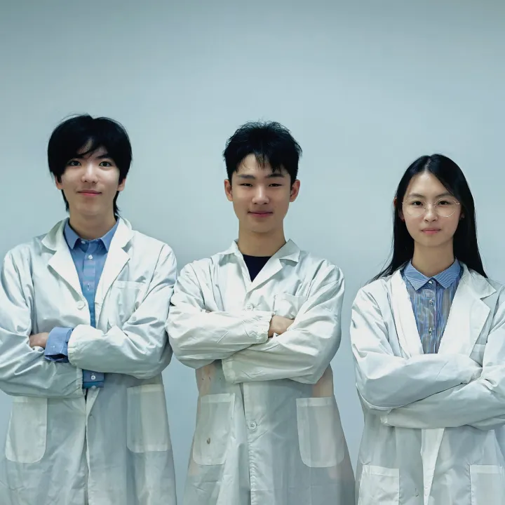 研究团队合影与阶段性成果展示(剑桥国际科学竞赛2025东亚地区最佳奖)