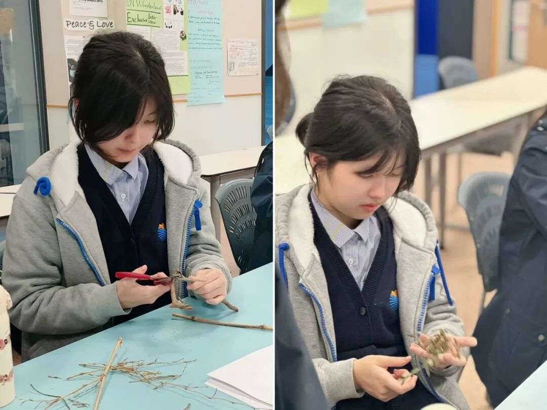 Tiffany在Plant Lab社团活动中进行艺术创作