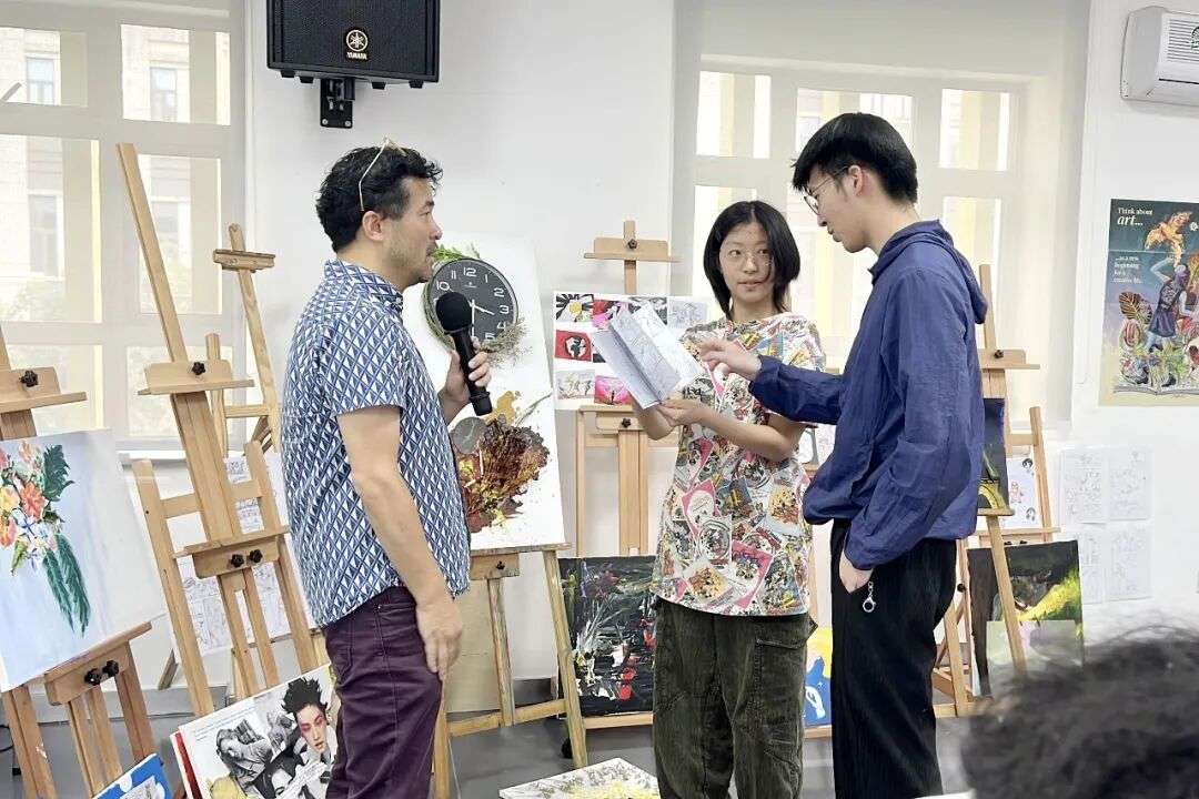耀华古北×SVA合作课堂活动现场，学生与导师互动交流，申请策略探讨