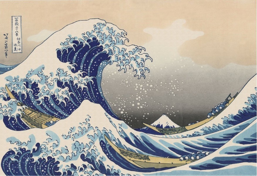 The Great Wave of Kanagawa Ukiyoe printmaking