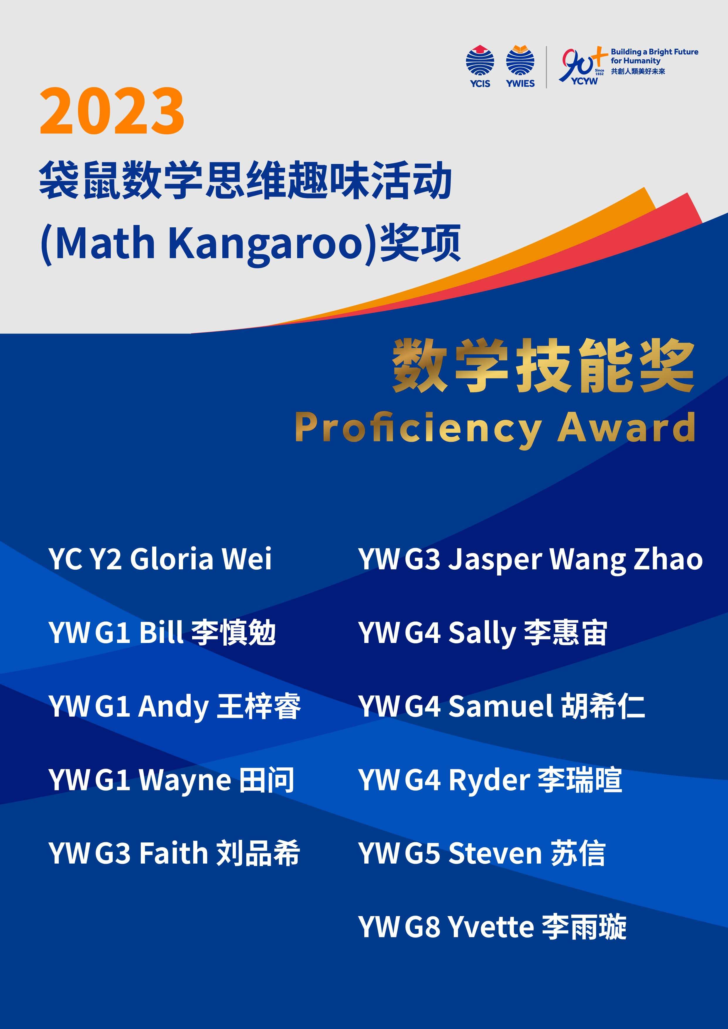 Good News! YCIS & YWIES Beijing Yizhuang students won 31